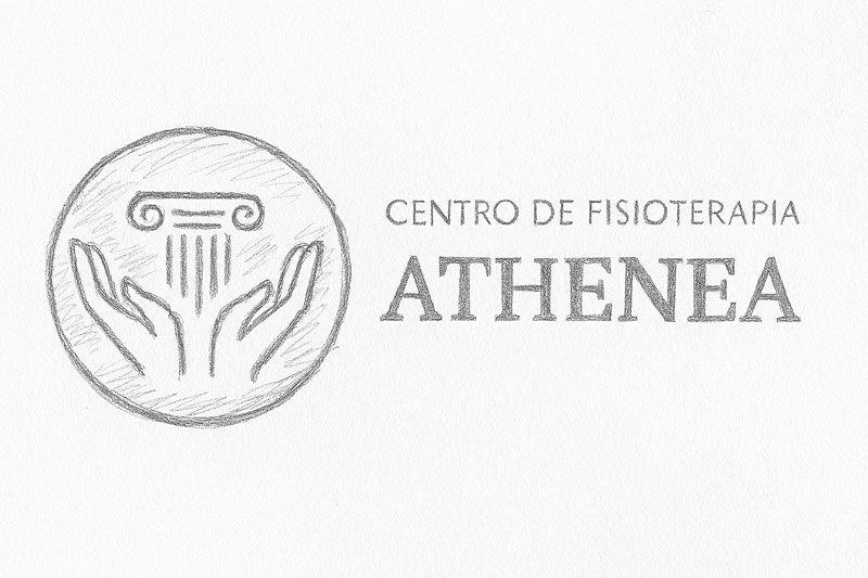 Boceto logo Centro Athenea